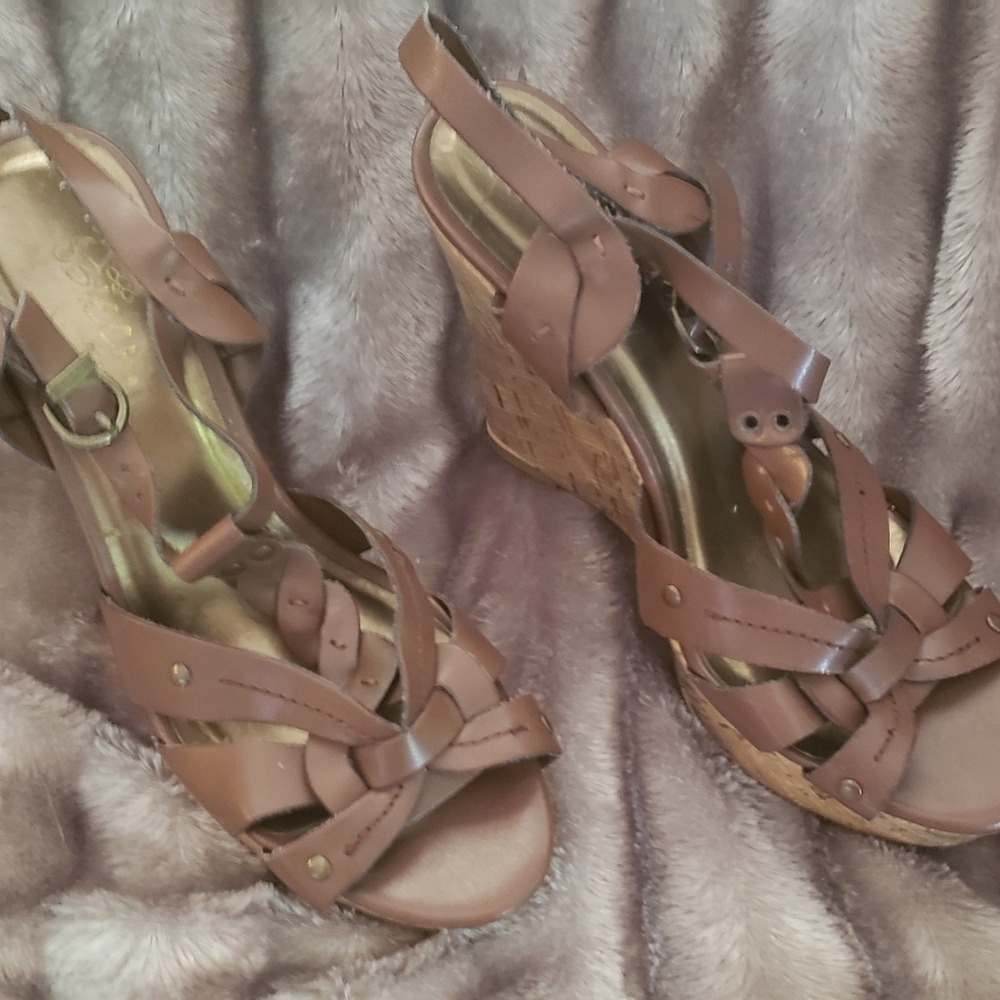 S. Bicca Brown Platform Sandal